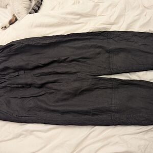 Everlane Black Linen Pull On Pants S